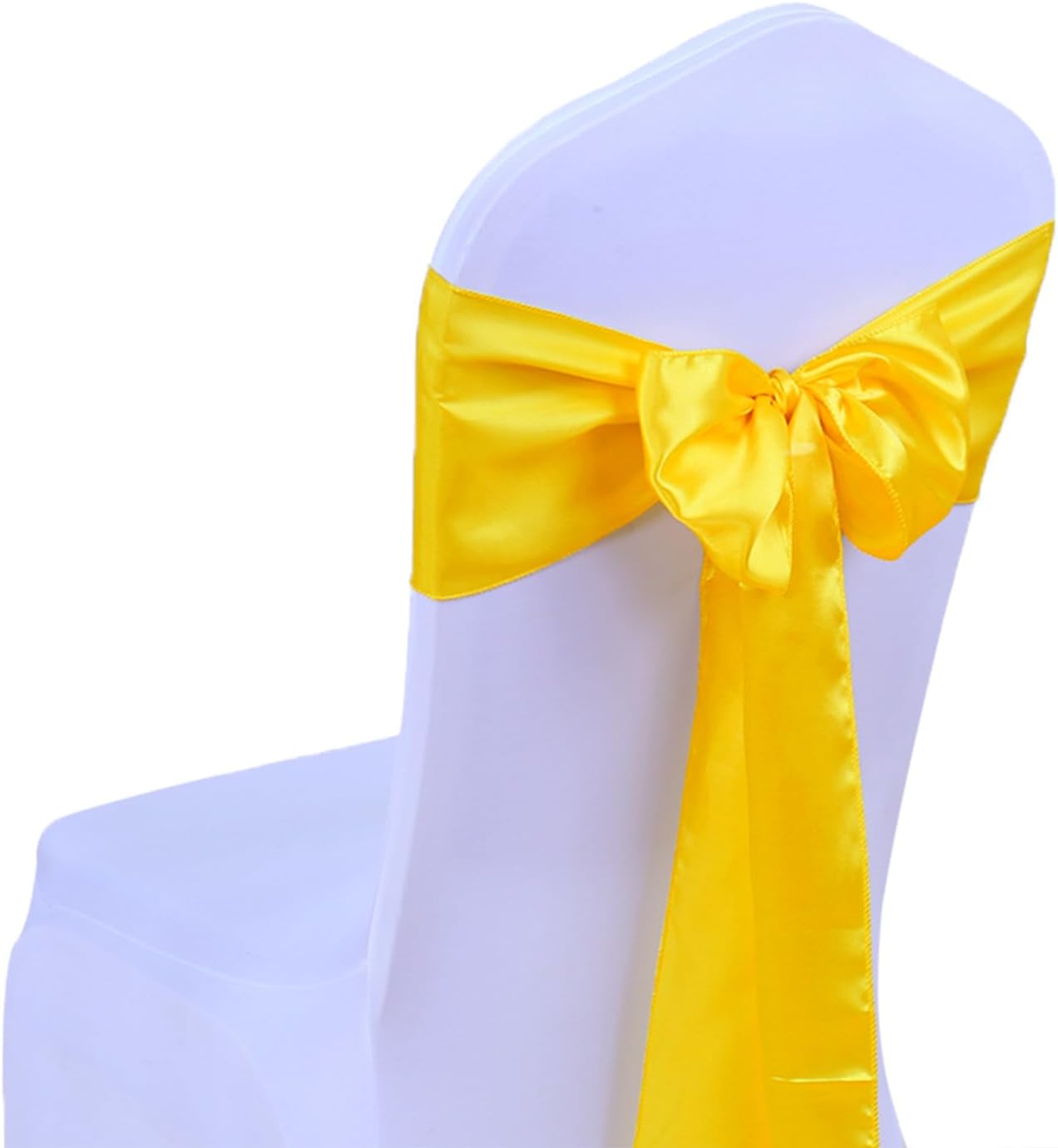 Skiennix Wedding Satin Table Runners - 10 Pack, 12 x 108 Inches for Parties & Events | Yellow