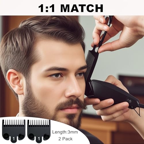 Pdtwq 3mm Clipper Guard 2-Pack Compatible with Wahl Hair Clippers 1/8 Inch