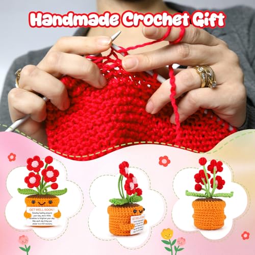 Get Well Gifts for Women - Crochet Flower Recovery Comfort