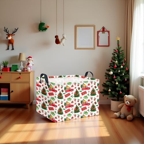 Waterproof Rectangular Christmas Storage Basket - Collapsible Bin