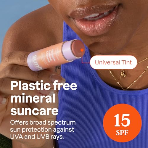ATTITUDE Plastic-Free Lip Balm SPF 15 Coconut, 0.3 Oz