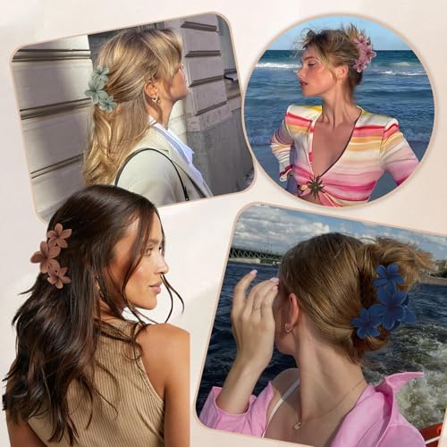 Large Flower Hair Claw Clips for Thick Hair Strong Hold Non-Slip