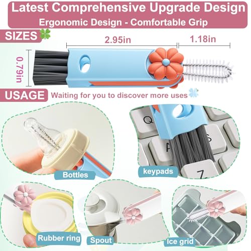 3-in-1 Cup Lid Cleaning Brush Set - Multifunctional Bottle Brush for Tight Spaces