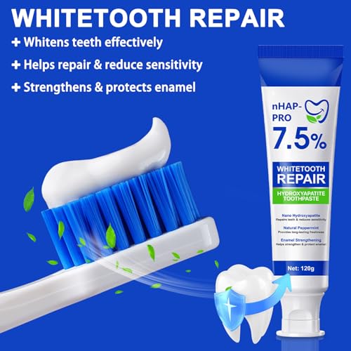 Hydroxyapatite Toothpaste 7.5% - Fluoride-Free Enamel Protection 120g