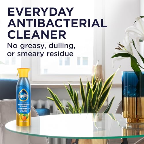 Pledge Antibacterial Multisurface Cleaner Spray, Fresh Citrus, 9.7 oz (Pack of 3)