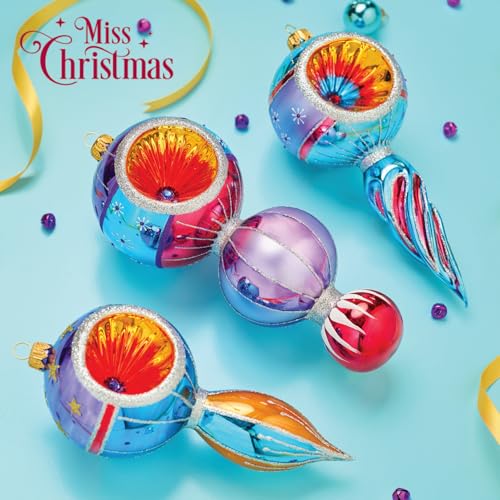 Miss Christmas 2026 Vintage Fair Starlight Freeblown Christmas Tree Ornament - Handcrafted in Poland