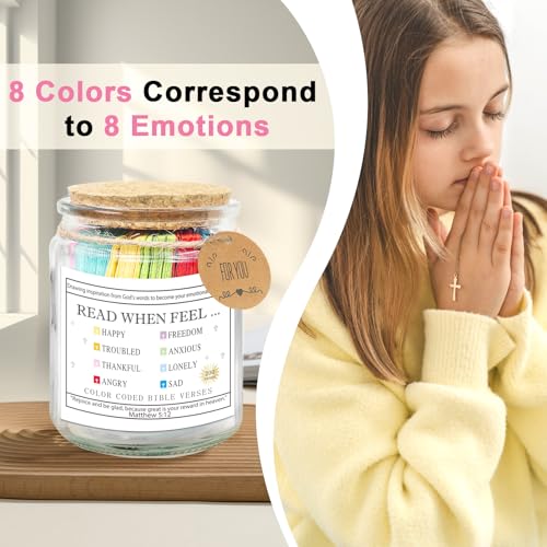 Bible Verse Jar for Emotions - Christian Inspirational Gift for Women & Mom