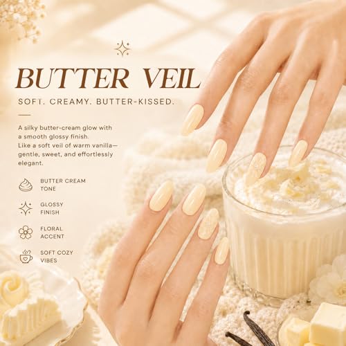 Beetles Butter Yellow Jelly Gel Nail Polish 15ml Sheer Nude UV Soak Off