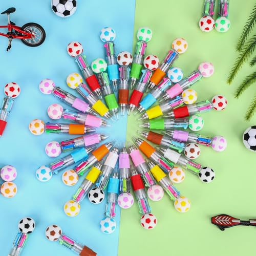 24 Pack Multicolor Soccer Mini Pens - Fun Party Favors for Kids