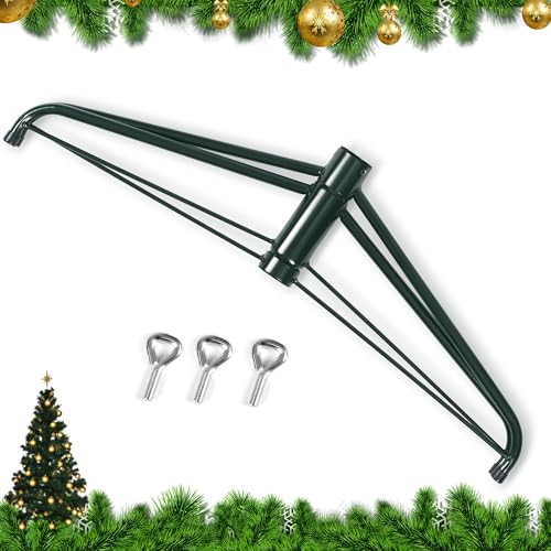 24-Inch Christmas Tree Stand - Foldable Metal Base for 3-7.5 FT Artificial Trees, Green, Dark Green Variation