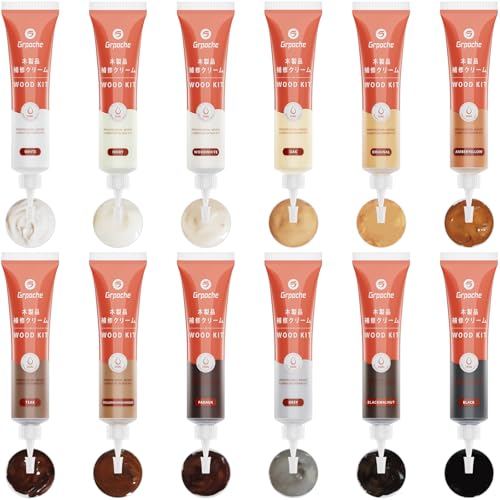 Wood Furniture Repair Kit - 12 Colors Scratch Filler & Touch Up Set