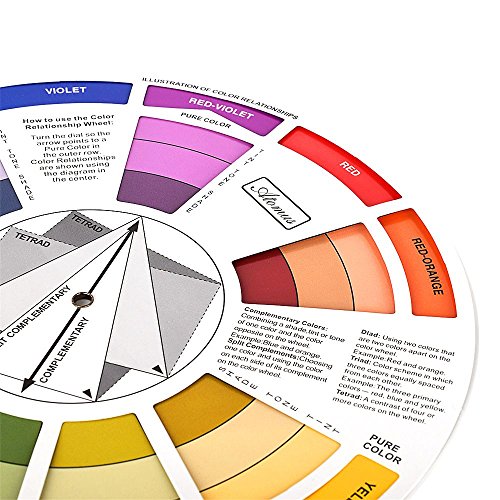 ATOMUS Color Wheel Mix Guide - 9.25 Inch Tattoo Pigment & Paint Chart