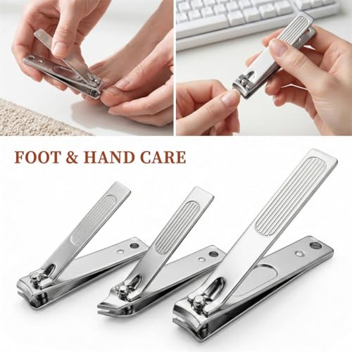 6-Piece Professional Nail Clippers Manicure Set with Leather Case