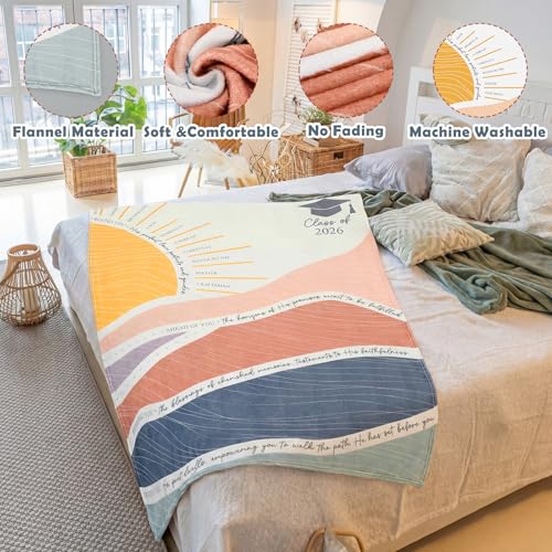 Graduation Blanket 2026 Abstract Faith Throw 50x60 Inch Christian Gift for Women