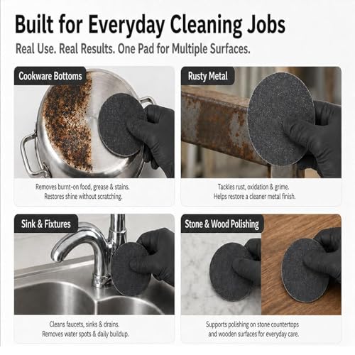 Steelis Stainless Steel Sponge - Heavy-Duty Cookware Cleaner (3 PCS)