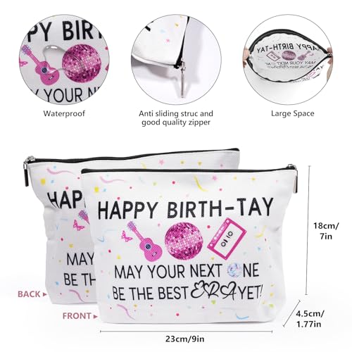 Nalosun Music Birthday Gift Set with 50 Temporary Tattoos and Cosmetic Bag