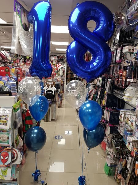 Number 1 Balloon by Night Blue - 40 Inch First Birthday Decoration for Boys & Girls