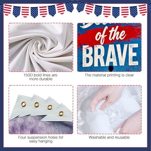BlissYard Veterans Tribute Door Cover 35x71 Inch Polyester Banner