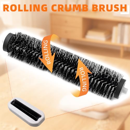 Handheld Crumb Sweeper - Portable Bed & Furniture Dust Remover Grey