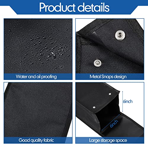 Grill Utensil Storage Bag - Durable Oxford BBQ Tool Holder Pouch, Black