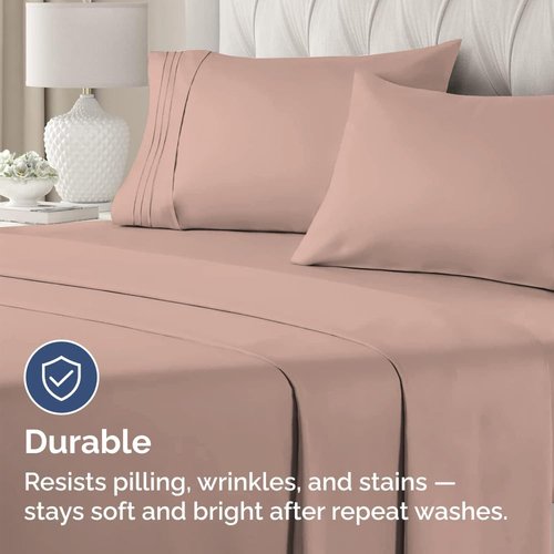 King Standard Pillow Cases - Ultra-Soft Hotel Quality Covers, Fade-Free & Wrinkle Resistant - 2 Piece Set in Mauve