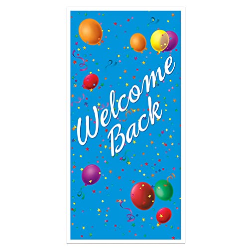 Beistle Welcome Back Door Cover – 30" x 60" Plastic Decoration