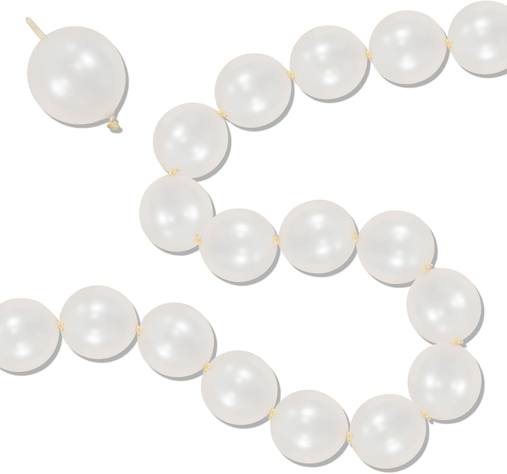 Pearl White Linking Balloons - 100PCS 6 Inch Quick Link Balloons for Wedding & Party Decorations