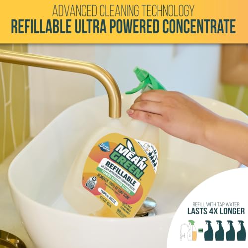 Mean Green Refillable Ultra Powered Bathroom Cleaner Concentrate,