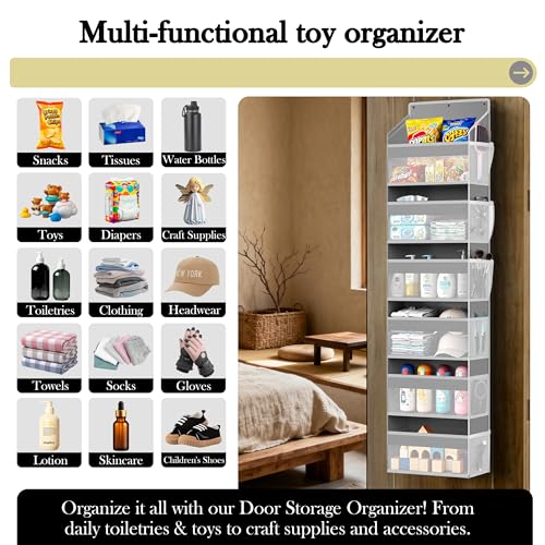 PAULONE Heavy Duty Over the Door Organizer with 6 Pockets