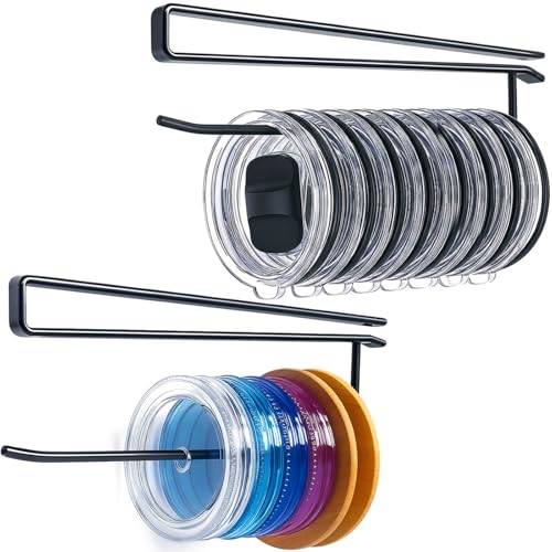 ARTLEO Tumbler Lid Organizer for Kitchen Cabinet, Black 2-Pack Set