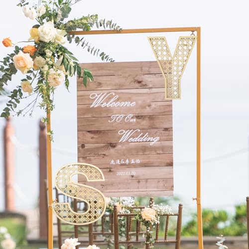 Wooden Rattan Letter Y - 8 Inch Boho Nursery Decor
