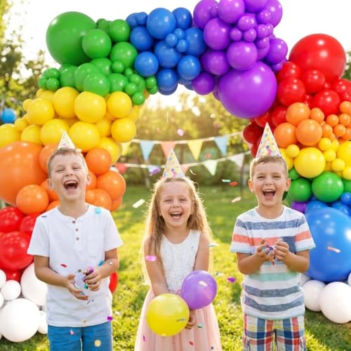 209-Piece Rainbow Balloon Arch Kit - Colorful DIY Party Garland Set