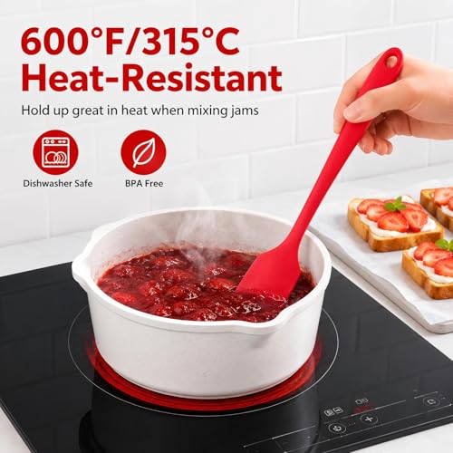 Vunpok Silicone Jar Spatula Set - 3PCS Heat Resistant Kitchen Tools