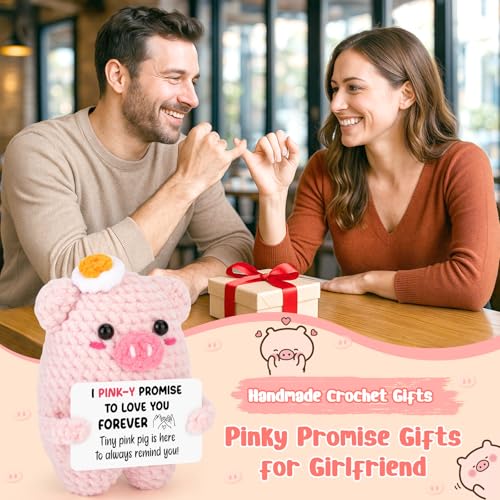 Agantree Art Pink Pig Gift Pinky Promise for Girlfriend Wife Birthday Valentine