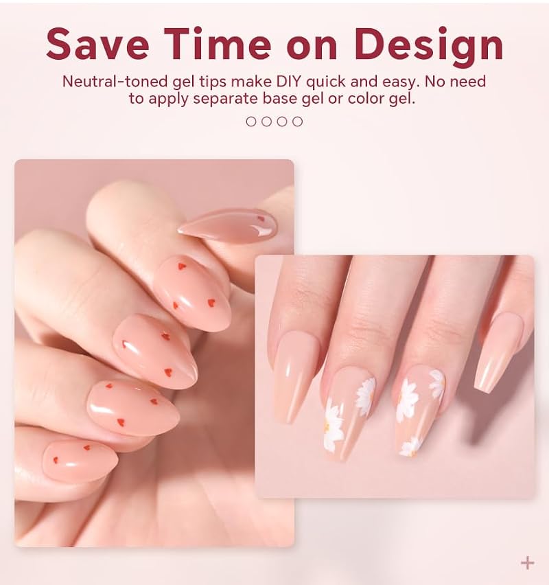 KADS 150Pcs Short Press On Nails Square Almond False Nail Set