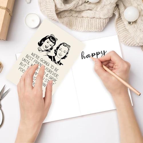 Funny Birthday Card for Bestie - Unique Friendship Card Gift