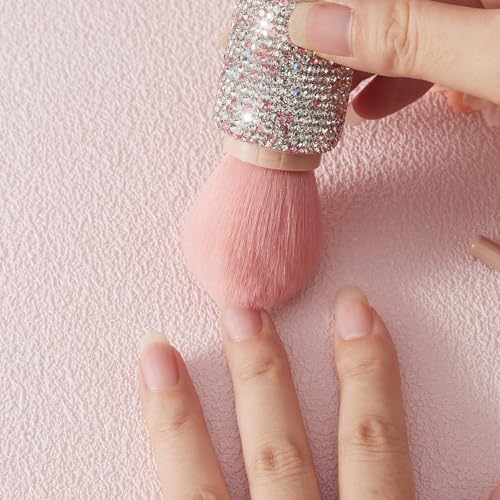 WOKOTO 4-in-1 Rhinestone Nail Dust & Makeup Brush Set