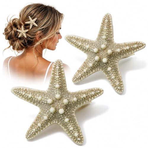 Starfish Hair Clip Mermaid Sea Shell Hair Accessories for Beach Party
