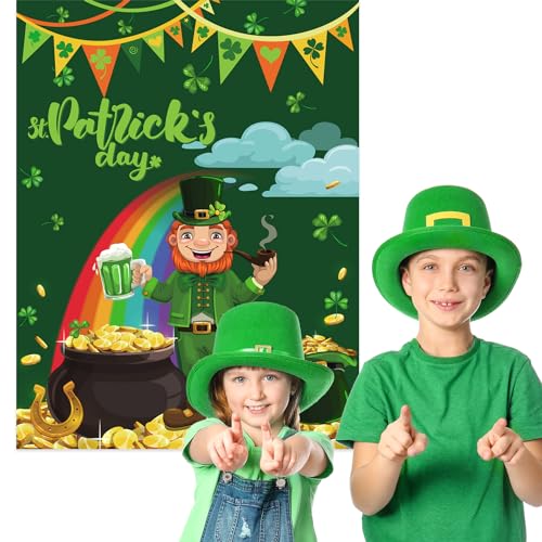 Pin the Hat on the Leprechaun Game - St. Patrick's Party Fun