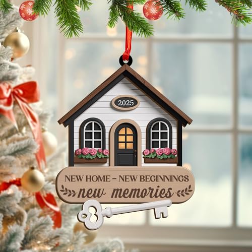 Brevnex New Home Wooden Ornament 2025 - First Housewarming Gift for Couples