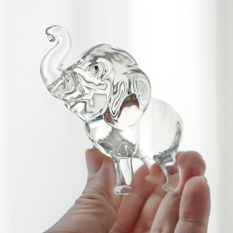 Regine Switzerland Set of 3 Crystal Elephant Figurines - Elegant Glass Collectibles for Home Decor | Perfect Gift for Mom