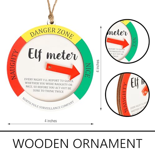 Elf Meter Ornament - Interactive Naughty or Nice Holiday Decoration