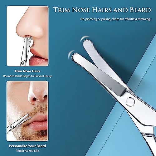 Kootinn 2-Piece Facial Hair Grooming Scissors Set with Safety Tips