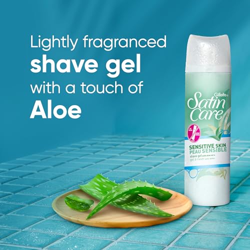 Gillette Satin Care Sensitive Skin Women's Shaving Gel, 7 oz