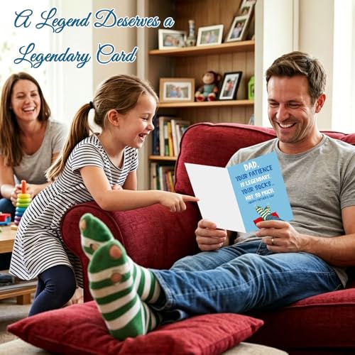Funny Father's Day Card - Legendary Patience Joke with Envelope