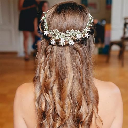 Mini Rhinestone Flower Hair Clips 20pcs White Hair Accessories