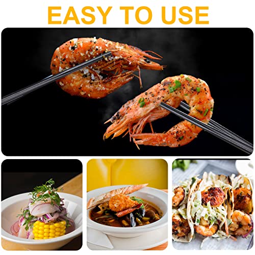 LIANGKEN 9.5-Inch Fiberglass Chopsticks Set - 5 Pairs, Non-Slip