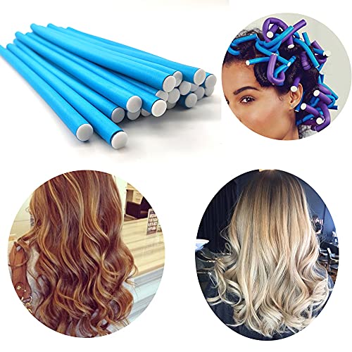 Flexible Foam Hair Curlers - 10 Pack Soft Heatless Curling Rods