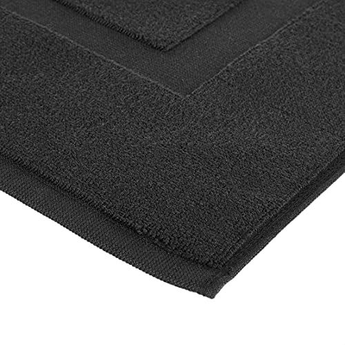 Amazon Basics Cotton Bath Rug Mat 31" x 20" - Midnight Black