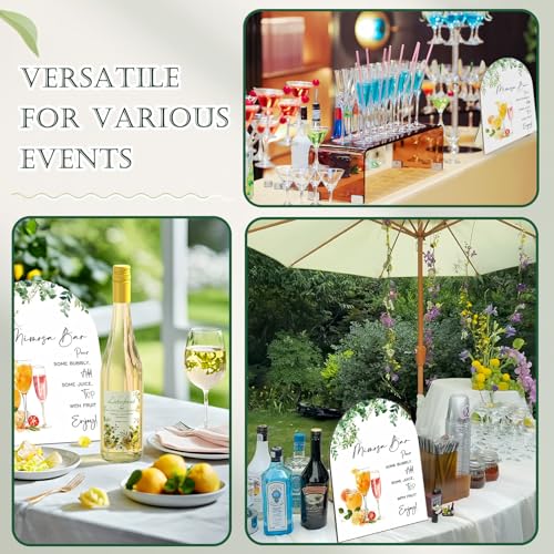 Mimosa Bar Sign - 10x8 Freestanding Wooden Tabletop Drink Guide